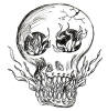 Flaming Skull